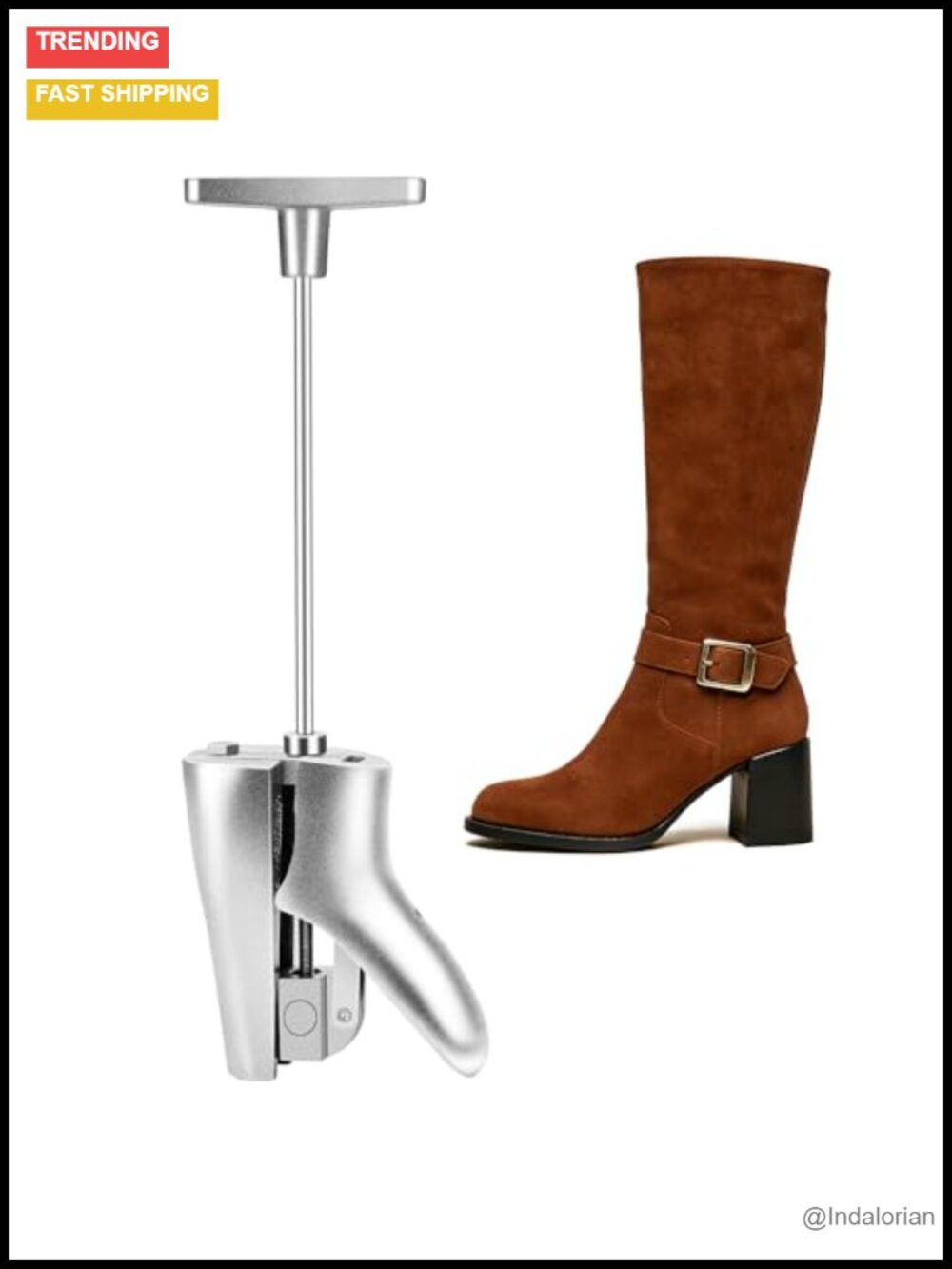 Cast Aluminum Boot Instep Stretcher & Vamp Raiser Shoe Expander for Boots